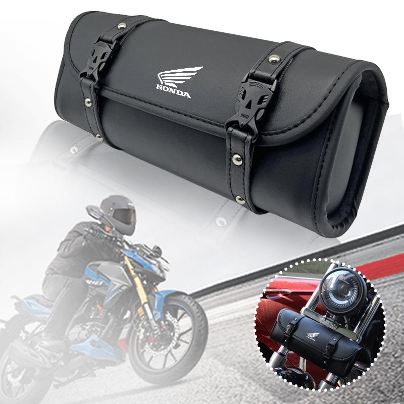 Motorcycle Bag Saddlebags PU Leather Front Fork Tail Tool Car Key Bag Luggage For Honda CB400 CB650FCBF CBR25ORR CRF SH3O0 NC75O YY1