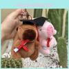 Adorable Plush Capybara Keychain For Graduates With Cute Doctor Outfit In Pink