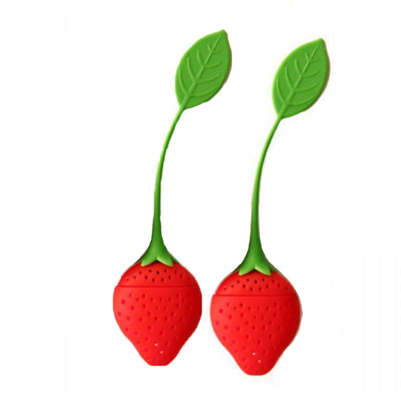 Silicone Strawberry Tea Infuser Teapot Tool Teabag Kettle Loose Tea Leaf Strainer Ball Holder Herbal Spice Filter Kitchen Gadget