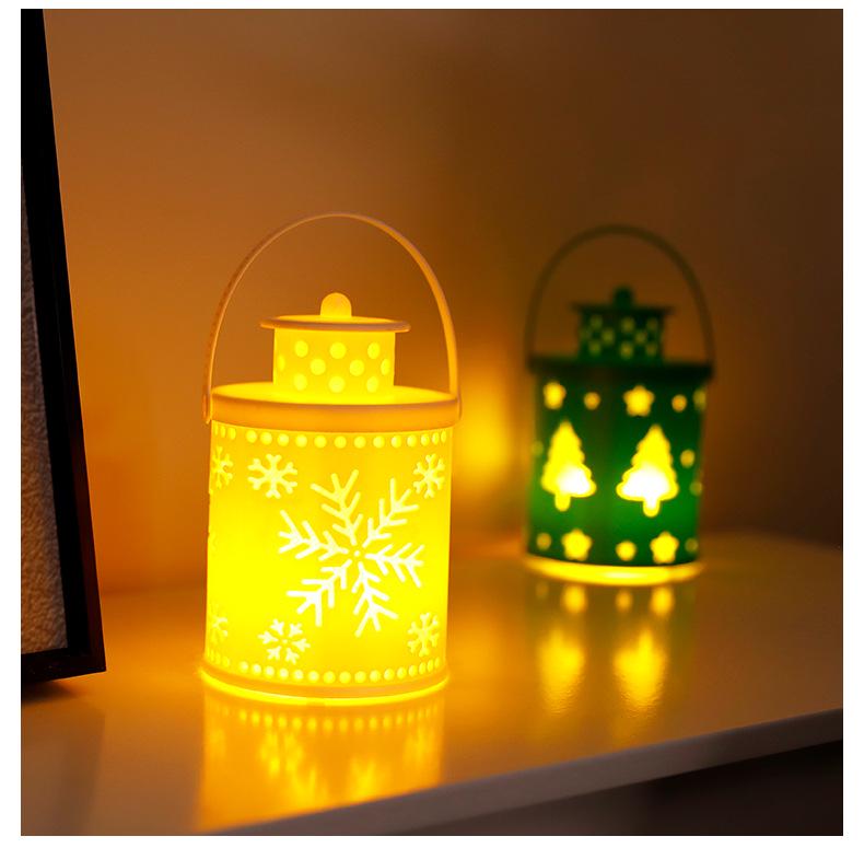 Nordic Christmas LED Lantern Ornaments - Creative Candle Lamp Decorations