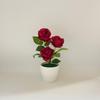 Simulated Artificial Faux Plants Red Bonsai New Plastic Fake Flower  Indoor Decoration