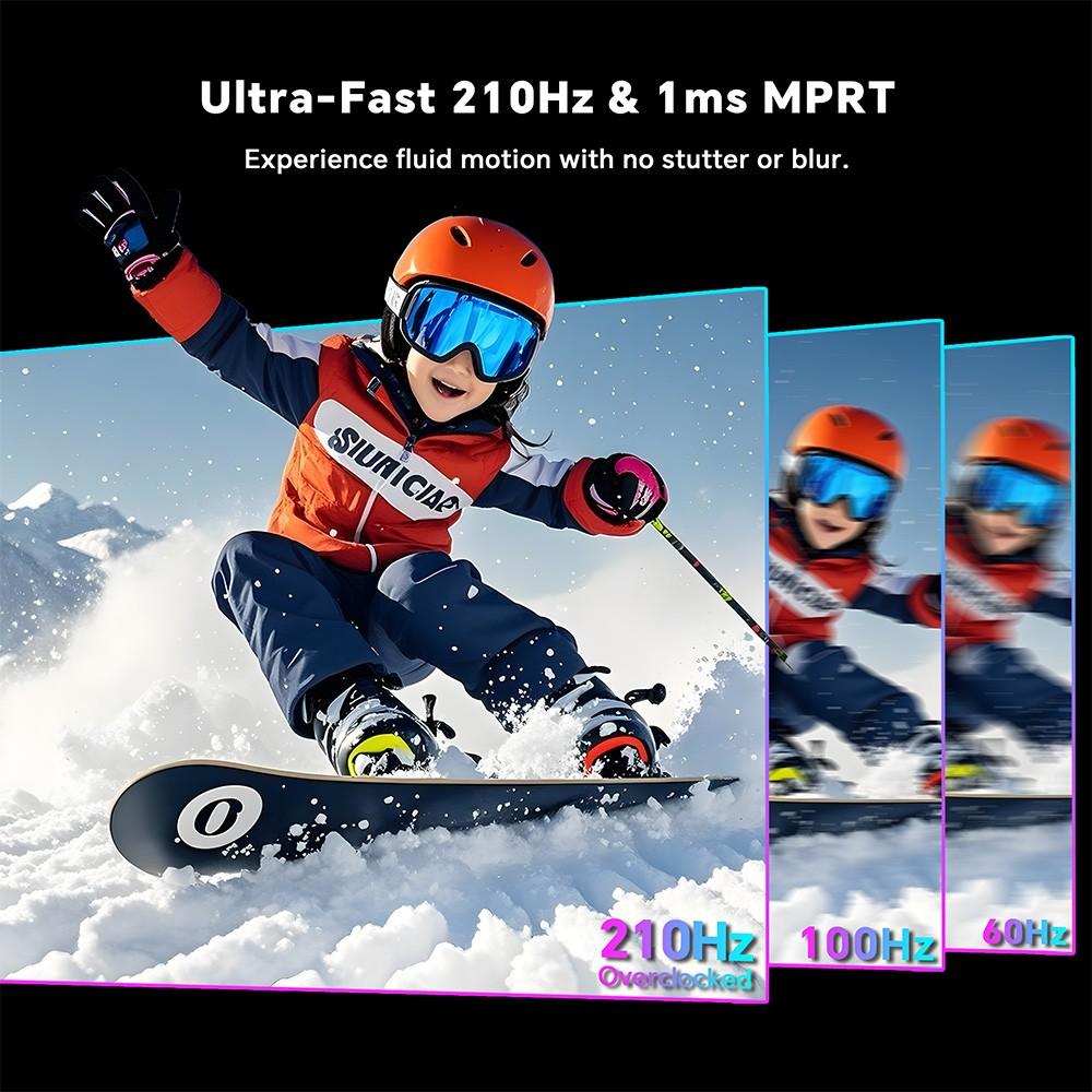 Игровой монитор KTC H27T7P-2, 27 дюймов, Fast IPS, 2K 2560x1440, 210 Гц (разогнанный), 1 мс MPRT, HDR400, Adaptive Sync, Низкий уровень синего света