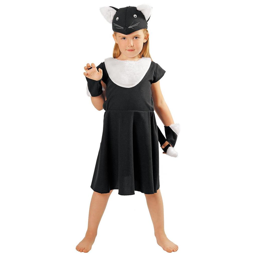 Black Cat Dress Costume 98/104 Performance