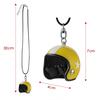 Car Pendant Cute Helmet Rearview Mirror Hanging Automobile Interior Decoration Ornament Accessories