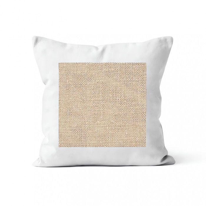 Washed Cotton Cushion 40x40 Cm White JUTE, by Soleil d'Ocre