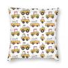 Toy Construction Trucks Square Pillowcase Polyester Linen Velvet Printed Zip Decor Throw Pillow Case Room Cushion Cover x