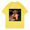 Funny Goldendoodle Dog Iced Coffee Meme Tshirt High Street Fashion Trend T Shirts Unisex Unisex Casual Loose Short Sleeve Tshirts