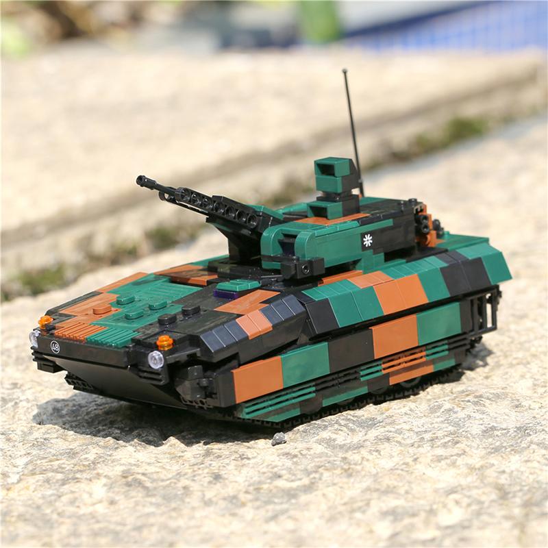 Ww2 Cannon Assault Armored Vehicle Battle Tank Car Truck Army Weapon Building Blocks Sets Model Boys Toys for Kids Gift