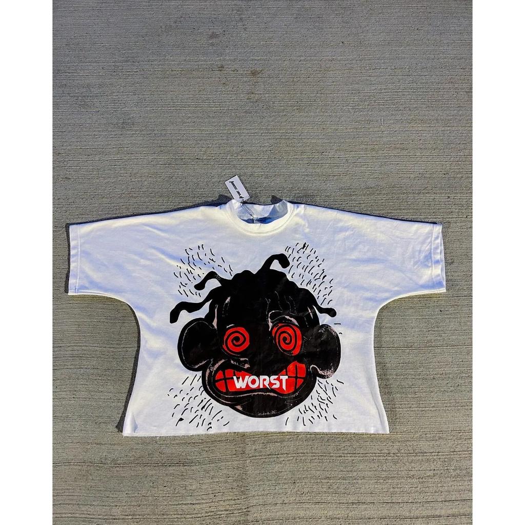 RogueWave Harajuku Graphic Print Oversized T Shirt Goth Casual Cotton Short Sleeve Tops