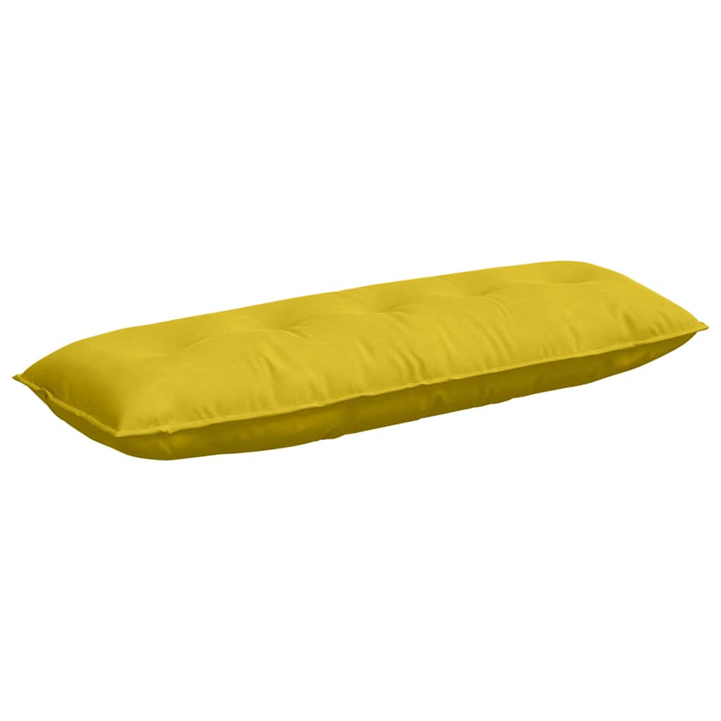 Back Cushion Yellow 140 x 50 cm Cord Fabric