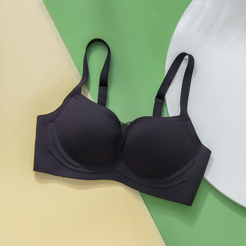 Простой бюстгальтер с драпировкой, бесшовная сетчатая пряжа, гладкая поверхность без косточек, большой, предотвращающий провисание, регулируемый бюстгальтер для поддержки под грудью