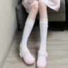 Lolita Pure Desire Summer JK Bow Velvet Balleting Socks Medium Tube Socks Lace Tele Socks