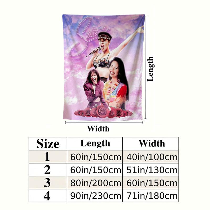 Selena Quintanilla Wall Tapestry Aesthetic Wall Hanging Printed Fabric Blanket Decorative Tapestries For Bedroom Living Room Home Decor