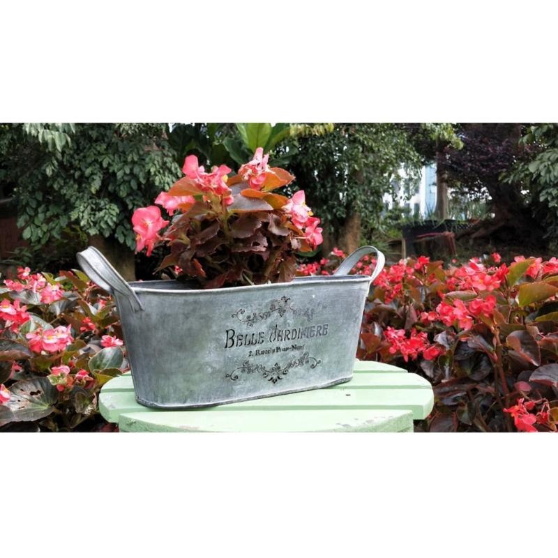 Цветочный горшок Винтажное украшение для сада Декоративный подарок Металлический горшок для цветов для балкона Гостиной Спальни Двора