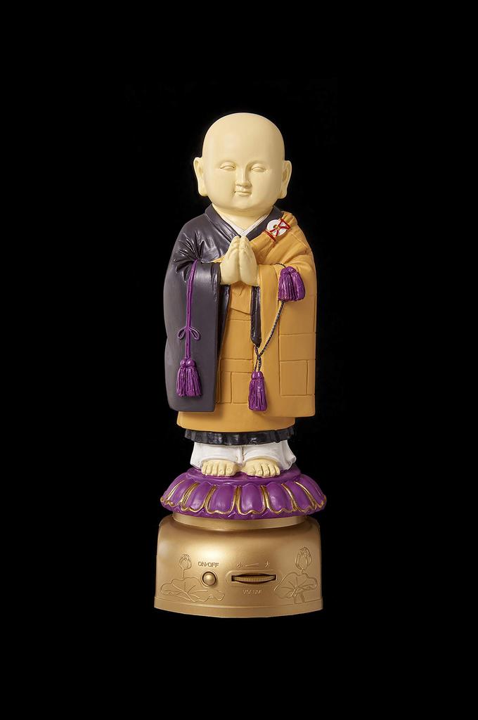 S World My Home Monk (Robe Type) Heart Sutra Body: Approx. 8.5 X 8.5 X 20.5 Cm, Base: Approx. 8 X 10 X 4 Cm