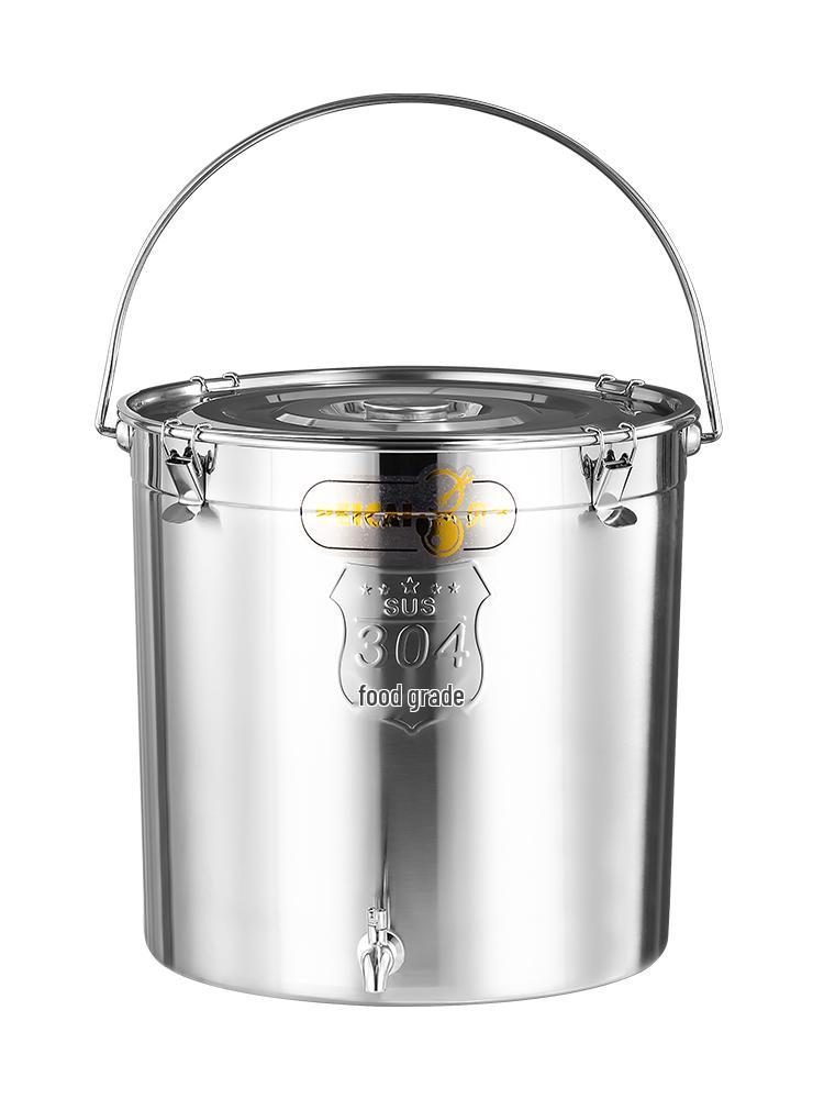 Extra Thick Stainless Steel Multi-Purpose Bucket with Faucet and Buckle