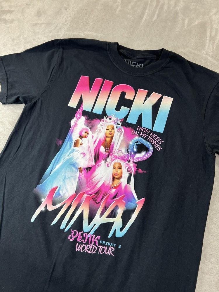 Футболка Nicki Minaj Мужская Средняя Черная Pink Friday 2 Мировой Тур Концертная Футболка 2024 Унисекс Футболка