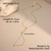GEMCHIC Women's Rainbow Teardrop Crystal Tassel Necklace Stainless Steel Layered Chain Choker for Party Wedding
