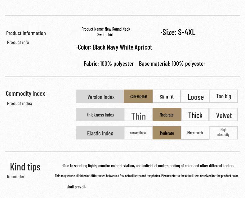 JEANSWEST Men's Casual Round Neck Long Sleeve Sweatshirt