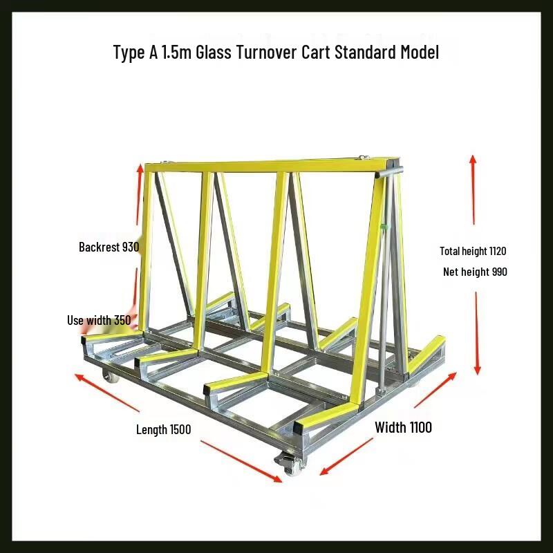 1.5m A-Frame Glass Transport Cart