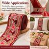 Gold Thread Sequins Fabric Webbing Ribbon 4.5cm Width Embroidery Lace Fabric  For Dress Decoration