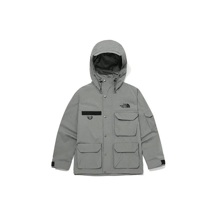 The North Face Куртки Мужские Серые С Капюшоном Умеренные Рабочая Одежда NJ3BM10B
