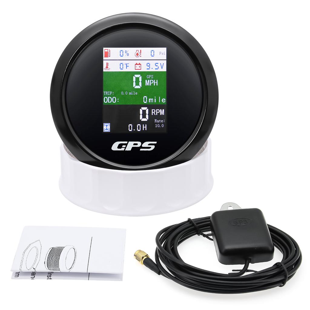 2026 Новый GPS Спидометр Одометр 85 мм С Тахометром / Топливом / Температурой Воды / Давлением Масла / Напряжением LCD Цифровые Автомобильные Датчики 9-32В