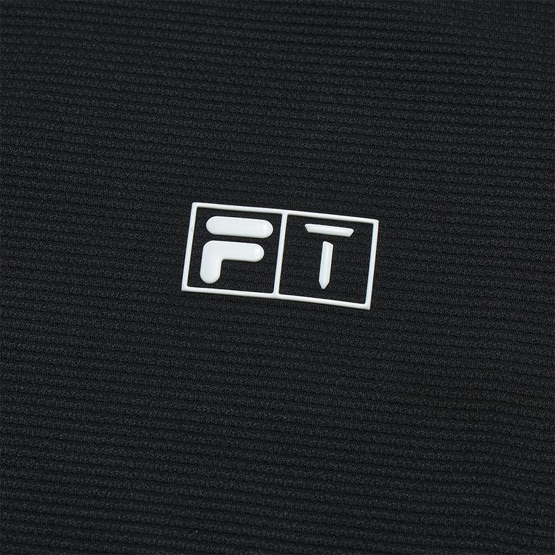 Fila Серия Гольф Простая Модная Спортивная Удобная Футболка-Поло с Коротким Рукавом Женские топы Глубокий Черный A11W615105FBK