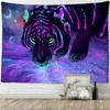 Психоделический гобелен с тигром, настенный гобелен в стиле бохо, хиппи, тапиз, художественная эстетическая комната, домашний декор, фон, ткань