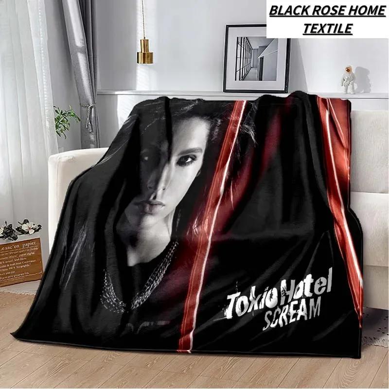 Модный художественный принт Tokio Hotel Рок-группа Плед Роскошная простыня для спальни Наружное путешествие Кемпинг Пикник Дневной перерыв Теплое покрывало Плед