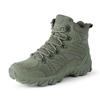 Breathable non-slip men's average size high-top viscose shoes yellow flat-heeled hiking shoes combat boots