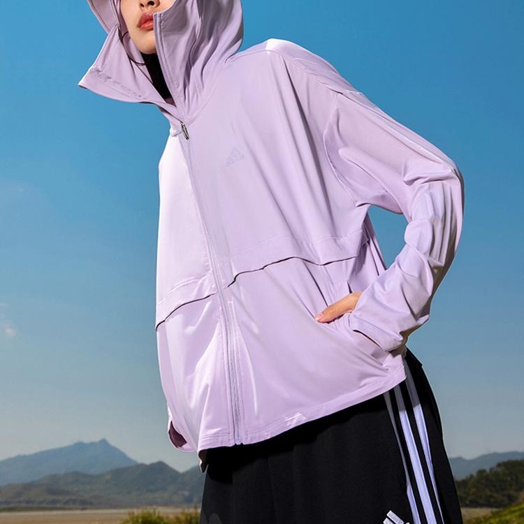 Adidas Breathable And Quick Dry UV Protection Cooling Sun Protection Clothing Women's Taro Ice IW9433