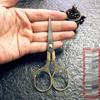 Retro Plum Blossom Stainless Steel Scissors: Perfect for Cross-Stitch, Paper Cutting, and Handmade Crafts.