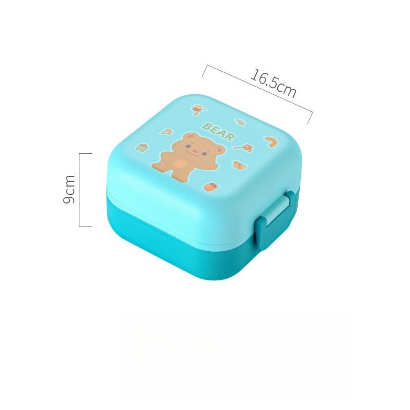 V89 Eco-friendly Food Grade Cartoon Kids Lunch Box Set With Handle Cooking Lunch Box Portable Bento Box With Free Cutlery