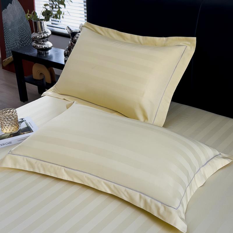 Наволочка для сна в полоску, белая, 100% хлопок, высококачественное простое постельное белье для дома в отеле, наволочка, без наполнителя, 48*74 см *2 шт.