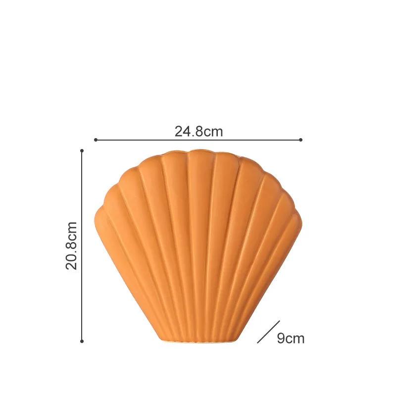 Nordic Art Shell Vase Creative Ceramic Vase Modern Minimalist Home Decor Accessories Modern Flower Vase for Wedding Decoration