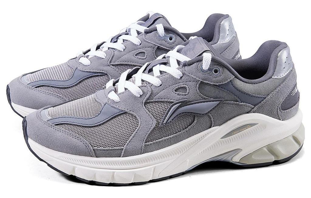Li Ning Furious Rider Runner Устойчивые к истиранию Скольжению Амортизация Низкие Повседневная Обувь Женская Серая AZGT012-1