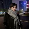 Новый плюшевый шарф с майяровскими полосками, толстой бахромой и крупной косой, зимний теплый, утолщенный, для ленивых студентов