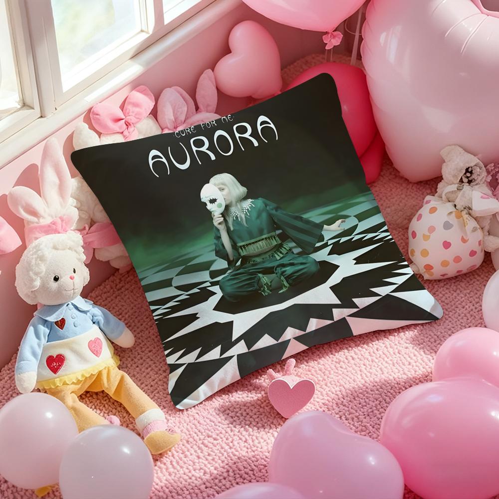 A-Aurora Singer Album Cushion Cover Pattern Printed Pillowcase for Living Room Sofa Cushion Cover & Bedroom Decor
