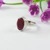 Red Ruby Ring, Oval Ring, Wedding Gift, Handmade Ring for Her, 925 Sterling Silver Ring, Promise Ring, Gemstone Ring, Everyday Wear Ring