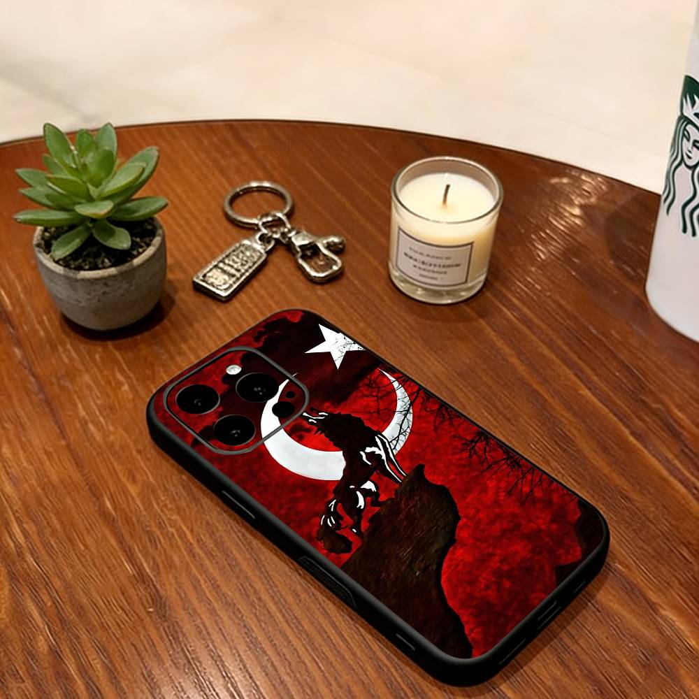 Чехол для телефона Turk Wolf Turkey Flag Силиконовый Мягкий Для IPhone 17 16 15 14 13 12 11 X XR Plus Pro Max Plus