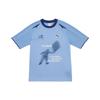 Puma Future Cat Футболка-свитер с круглым вырезом, короткий рукав, в рубчик, свободная, унисекс, для Чемпионата мира по футболу 2026, синий 636277-60