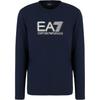Мужская футболка EA7 с принтом логотипа-буквы, узкого кроя, с длинным рукавом, топ, темно-синий, 6DPT64-PJVQZ-1562