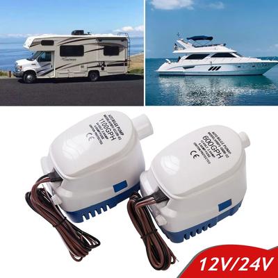 DC 12V 24V автоматический лодочный погружной трюмный насос с переключателем электрический морской водяной насос небольшой автоматический 6500GPH 750GPH 1100GPH