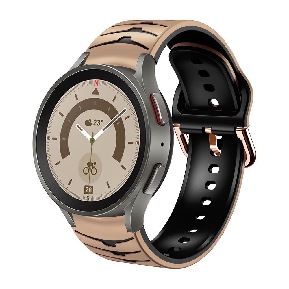 Ремешок Силиконовый Нет Для Зазоров Samsung Galaxy Watch6 5 4 40мм 44мм Galaxy Watch 6 4 Classic 46мм 42мм Ремешок с Изогнутым Концом