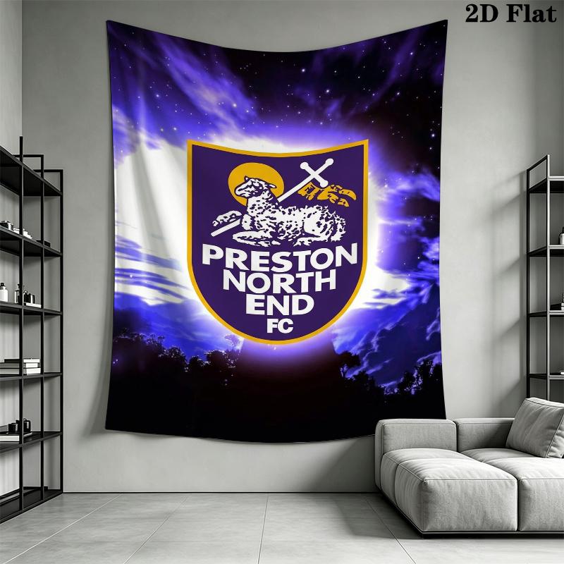 Preston North End Fc Wall Tapestry Aesthetic Wall Hanging Printed Fabric Blanket Decorative Tapestries for Bedroom Living Room Home Decor