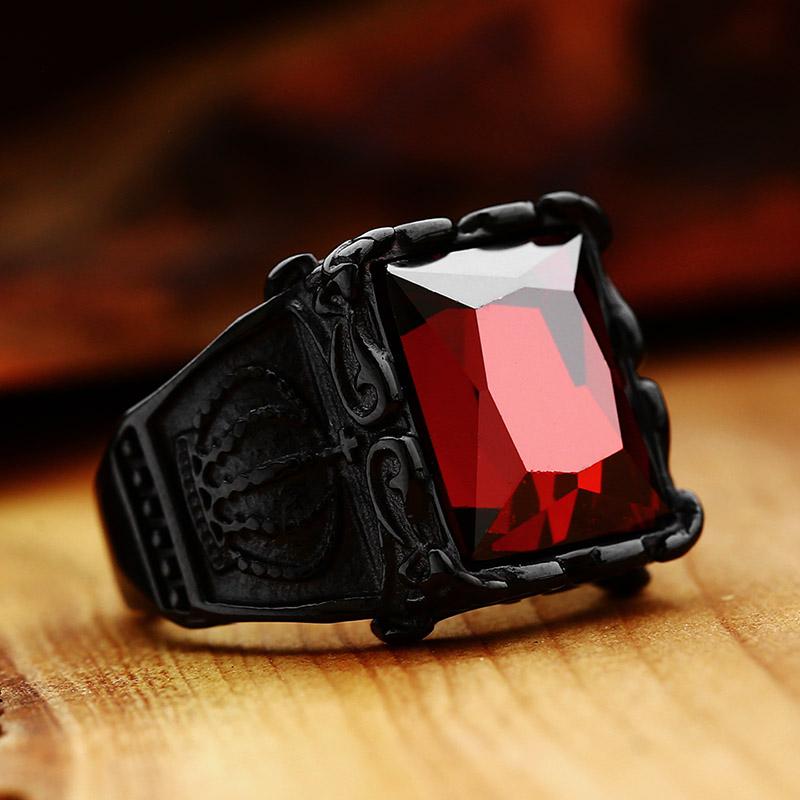 Новый магазин 316L нержавеющая сталь высококачественное кольцо с драгоценными камнями лоты винтажное мужское кольцо Fria с цветными камнями ювелирные изделия