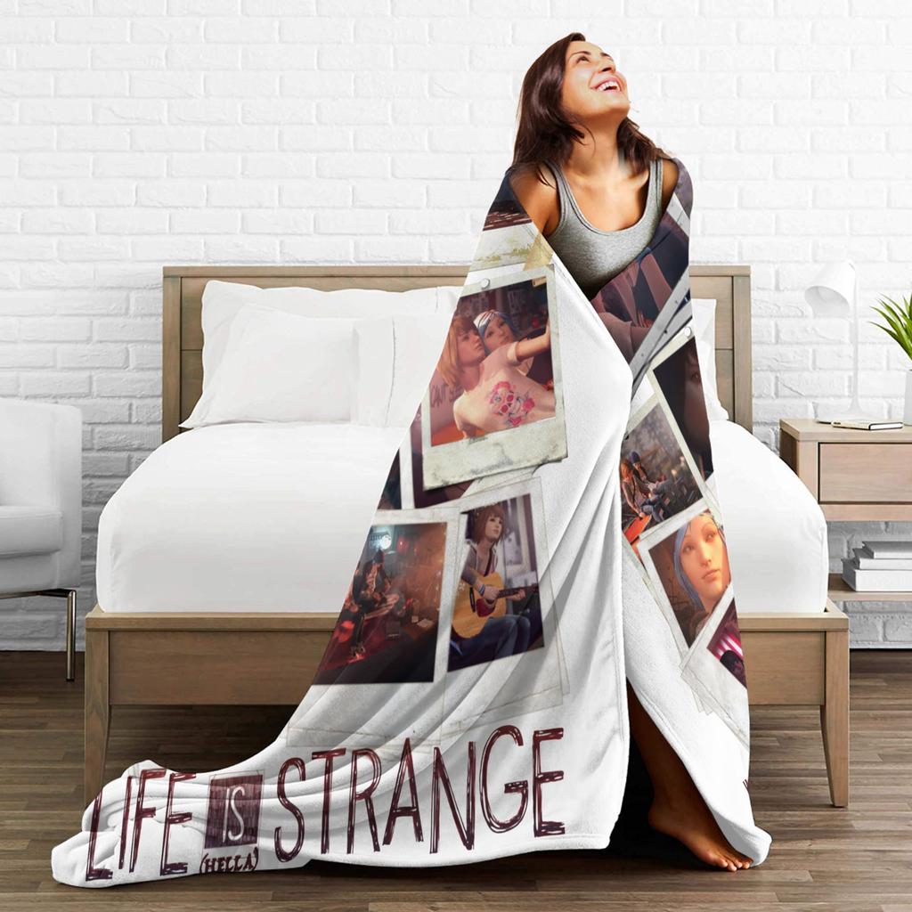 Life is Strange Pictures Fleece Blankets Funny Throw Blankets for Home 150*125cm Bedspreads