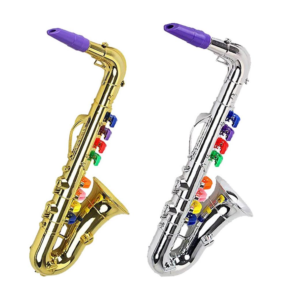 Simulation Musical Saxophone Toy for Kids French Horn Trumpet Flute Horn Stage Performance Prop Musical Instrument Model