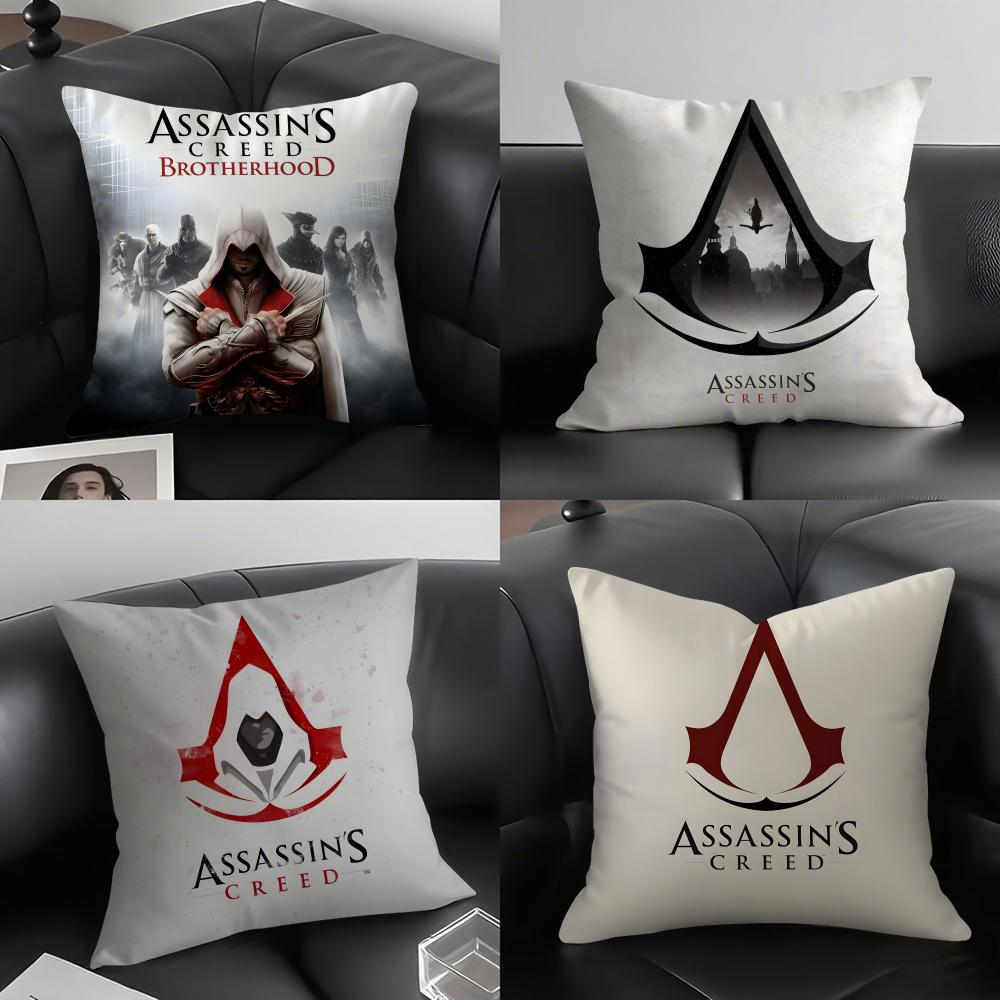 AAssassins CreedD Game Cushion Cover Pillowcase Ultra Soft Skin Friendly Fabric Cloud Like Comfort Concealed Zipper